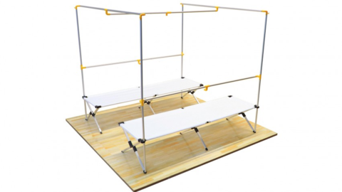 Sitzbank – Rückzugs- und Quarantäneräume für Menschen in Notfallsituationen // Die Rückzugsräume basieren auf einem intelligent durchdachten, modular aufgebauten Zeltsystem.